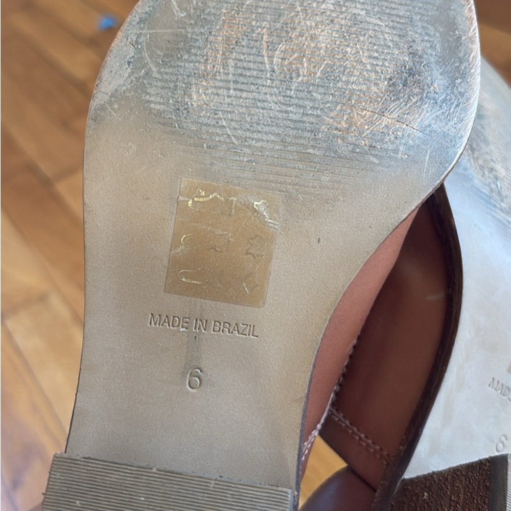 Brown Madewell Leather Ankle Boots Women's Shoes Size 6 - Picture 4 of 5
